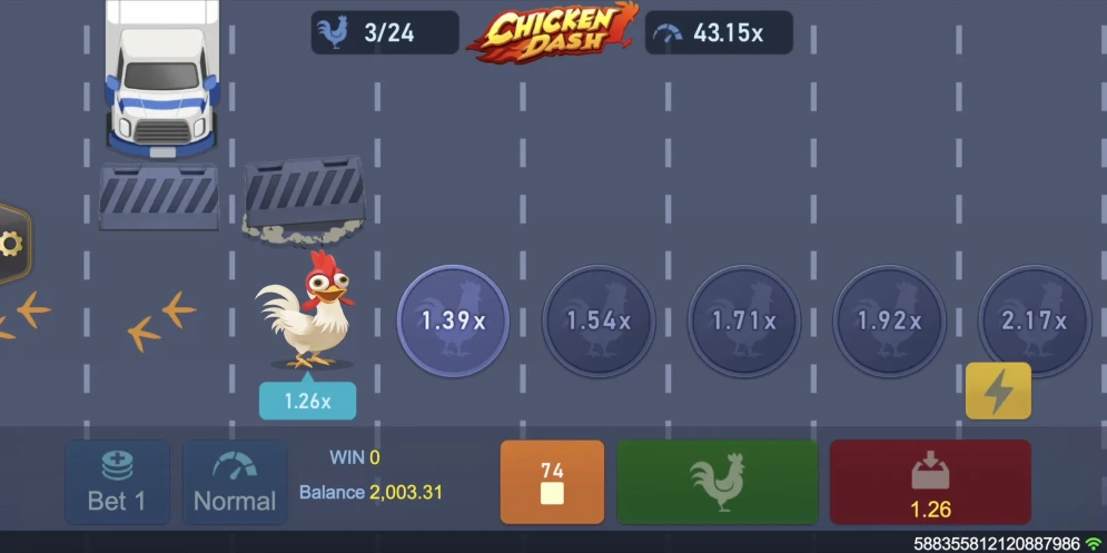 Chicken Dash gameplay